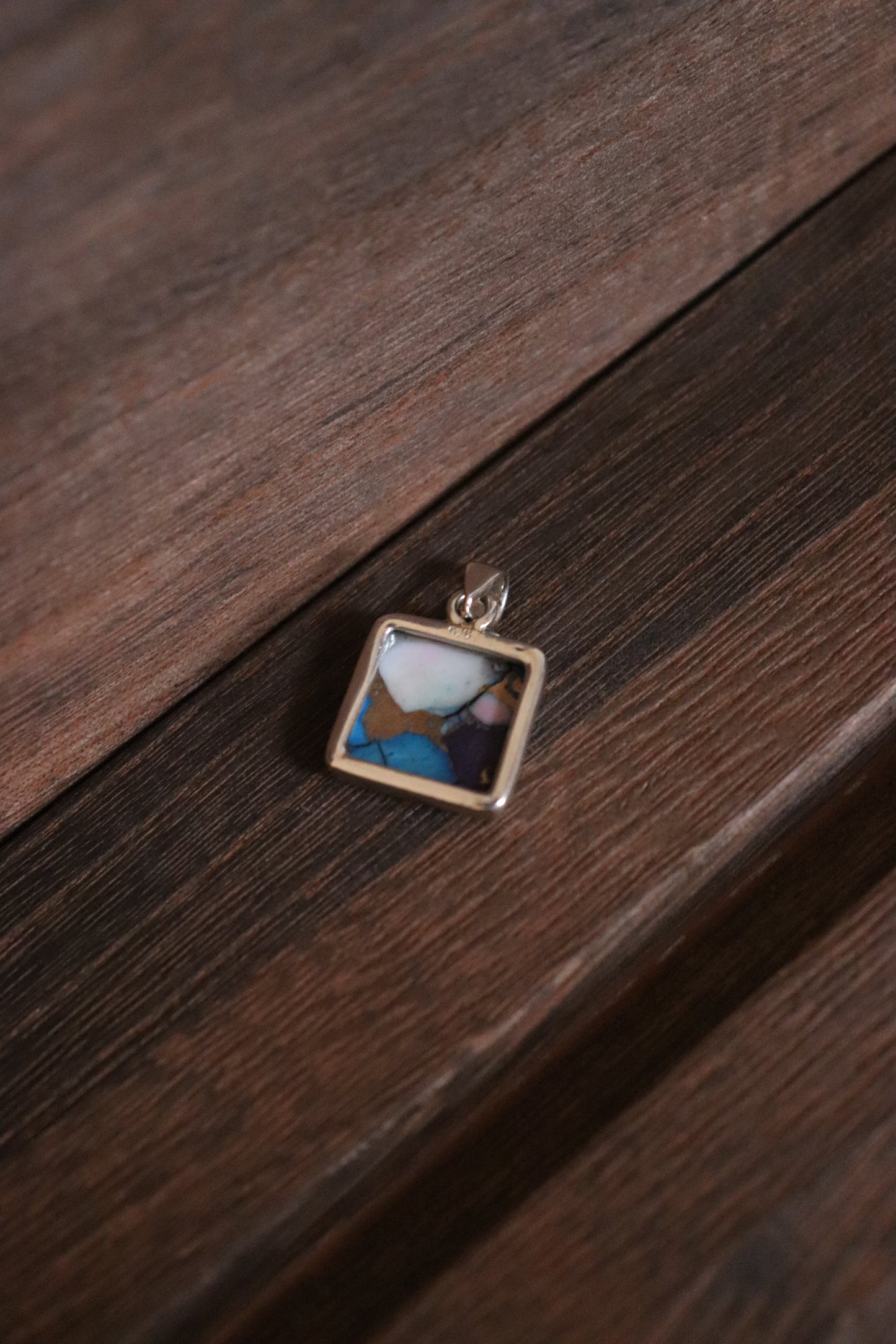 Blue & Purple Dahlia Pendant