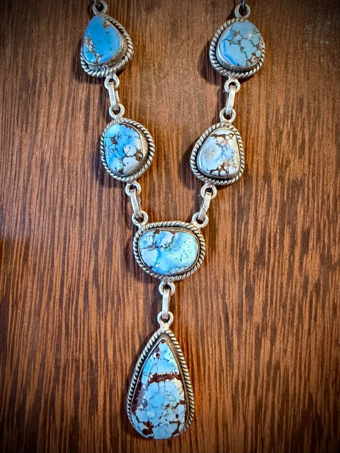 Golden Hills Turquoise Multi-Stone Lariat Necklace – Sterling Silver