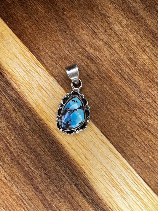 Golden Hills Turquoise Sterling Silver Pendant