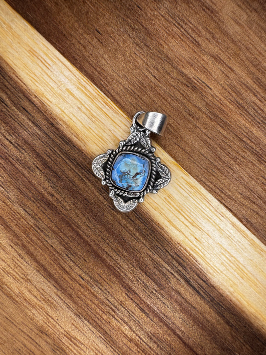 Golden Hills Turquoise Petite Sterling Silver Pendant