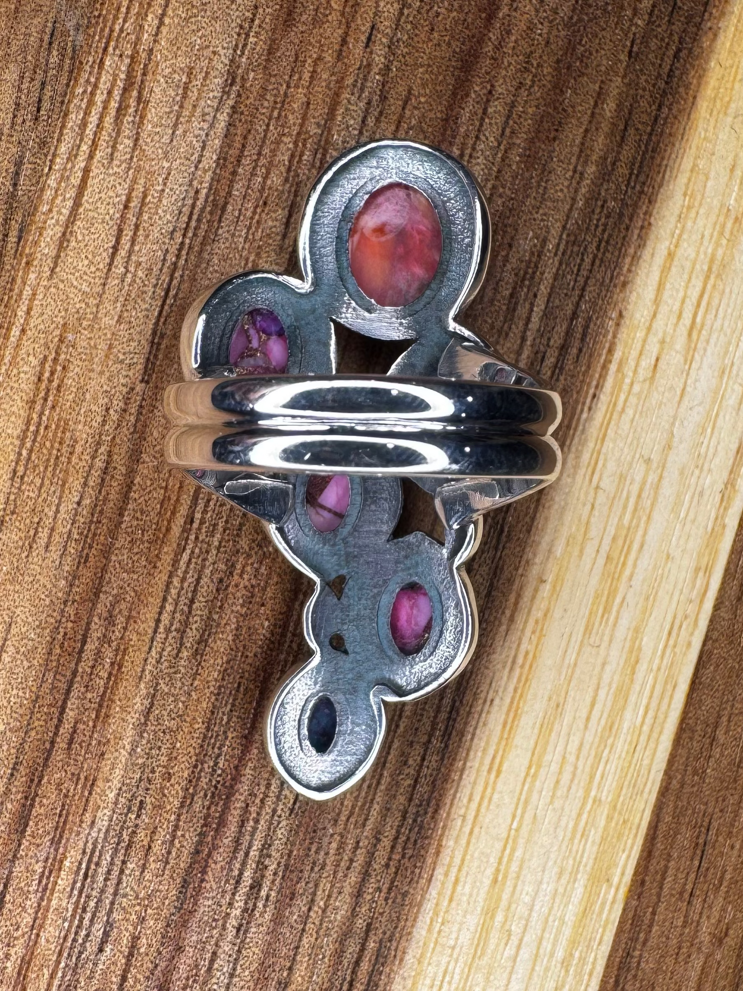 6-Stone Cotton Candy Turquoise Ring | Size 8