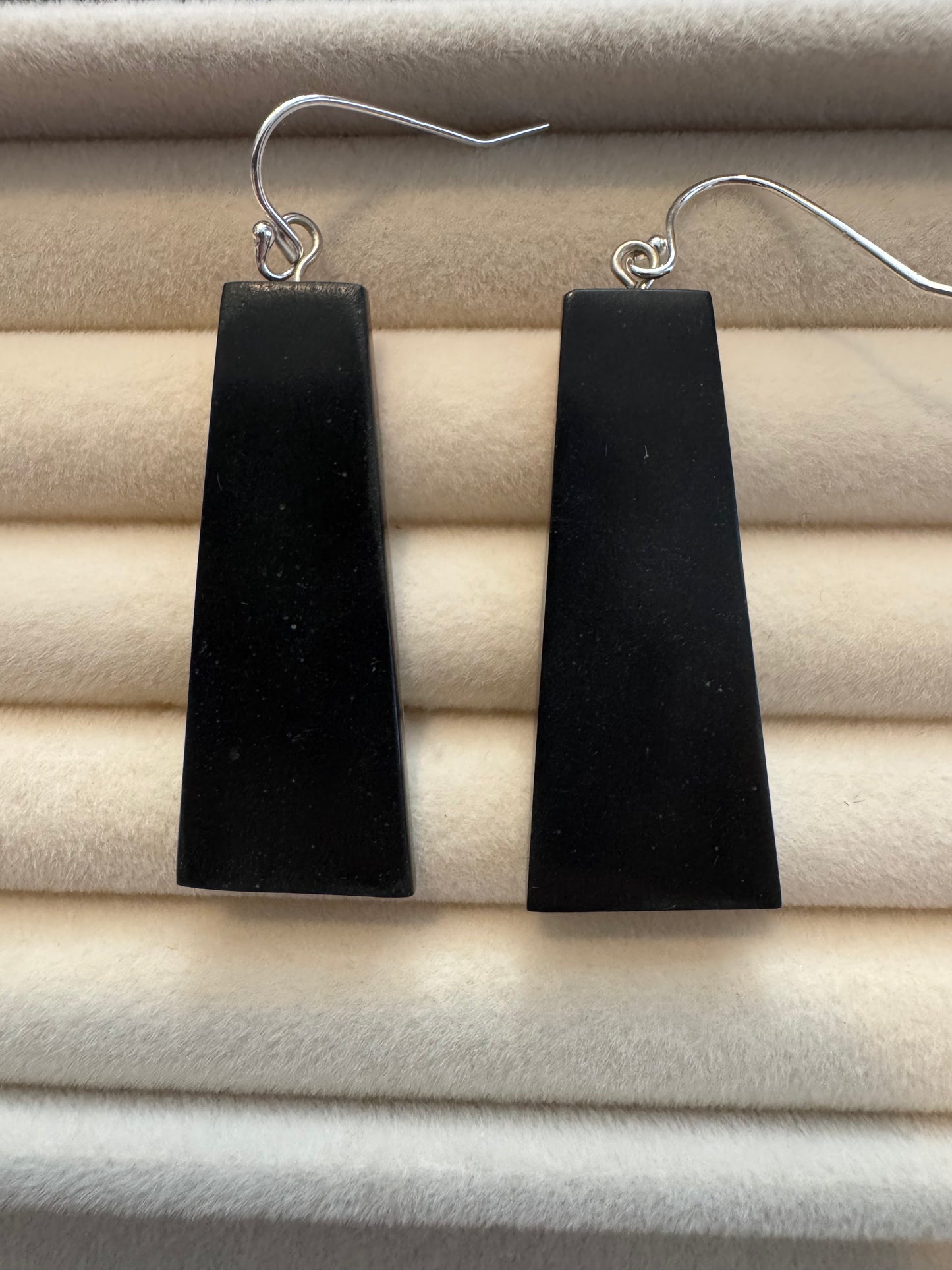 Native Made Turquoise & Shell Inlay Sterling Silver Earrings