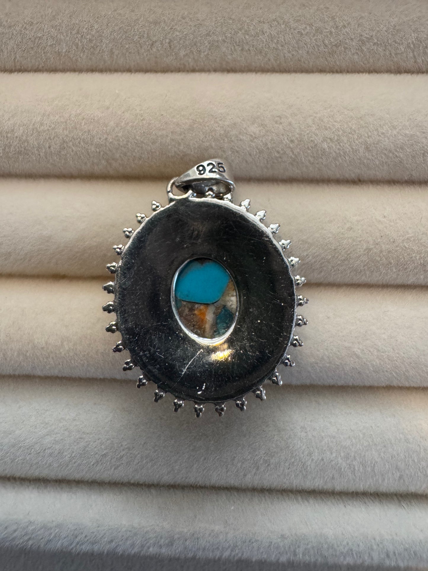 Spiny Oyster Ornate Sterling Silver Pendant
