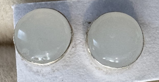 Mother of Pearl Sterling Silver Stud Earrings