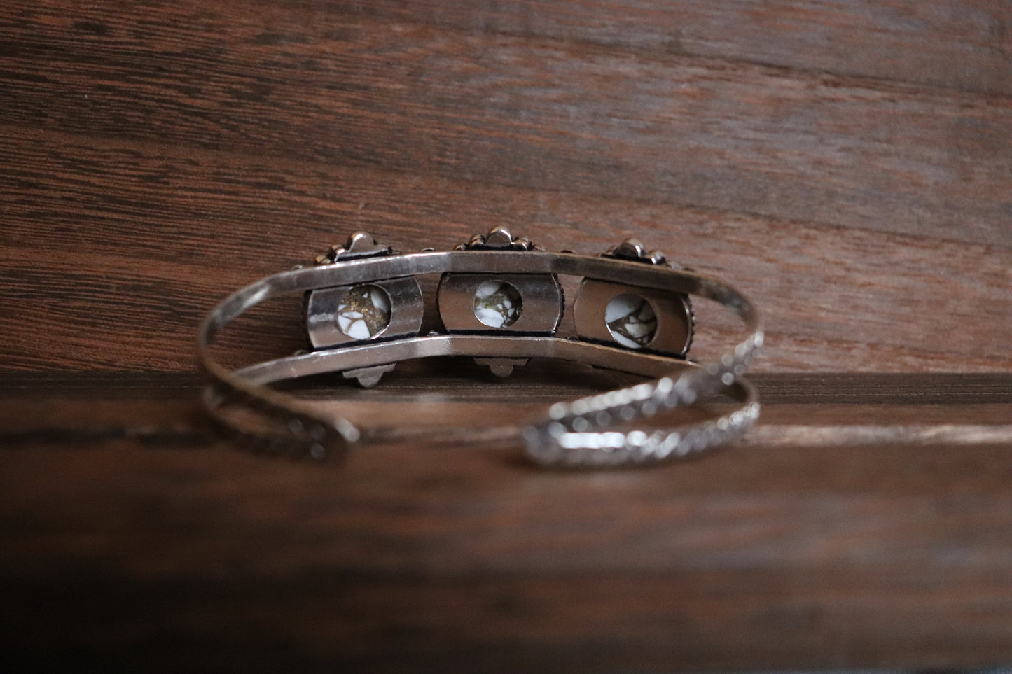 3-Stone Wild Horse Cuff – Silver Plated