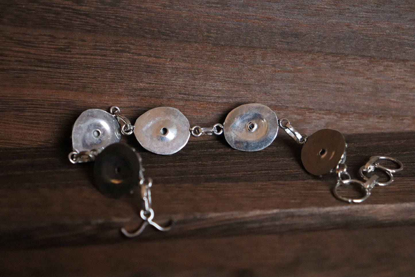 5-Stone Cotton Candy Turquoise Dangle Bracelet – Silver Plated