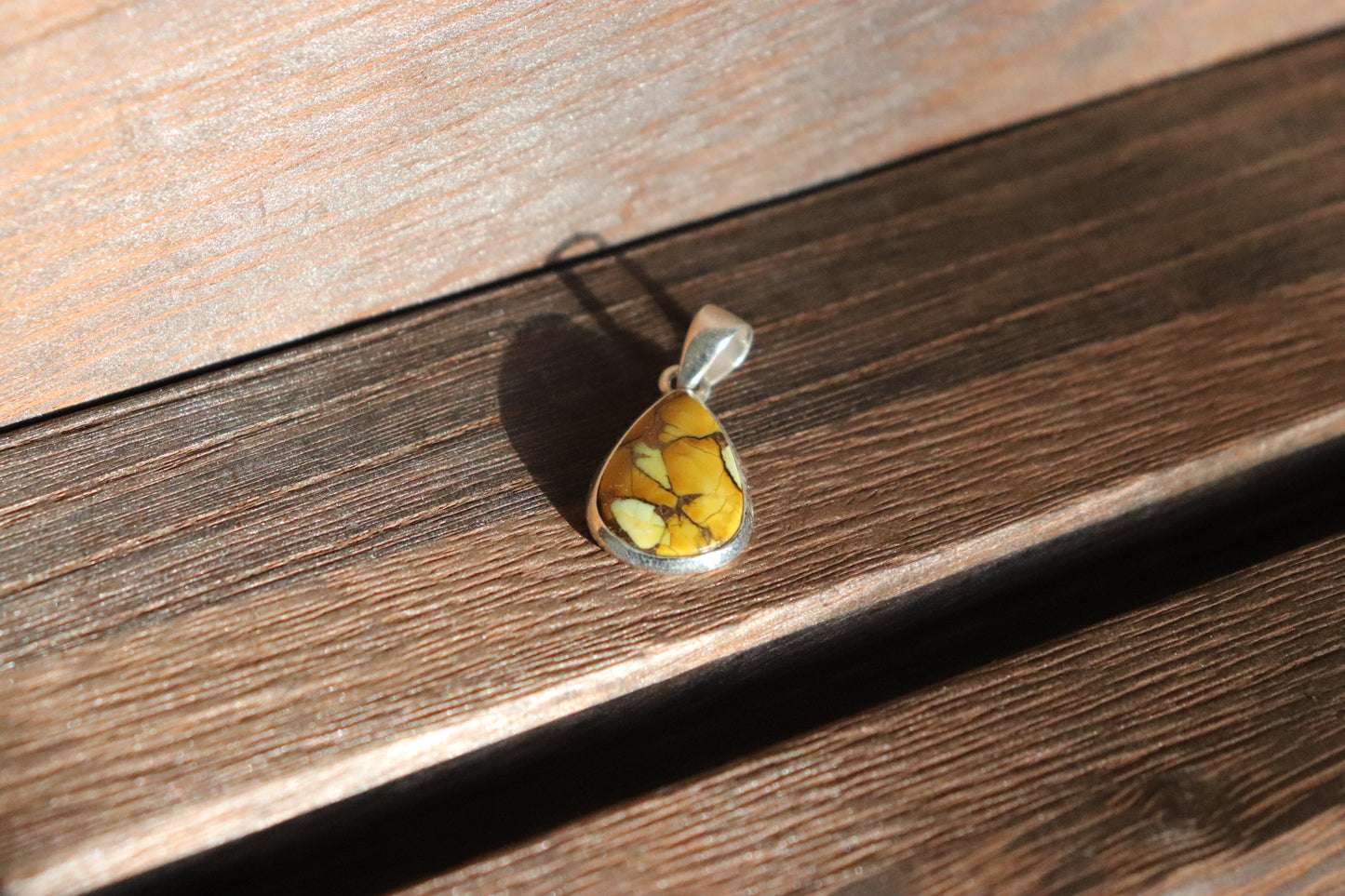 Honey Dahlia Turquoise Pendant