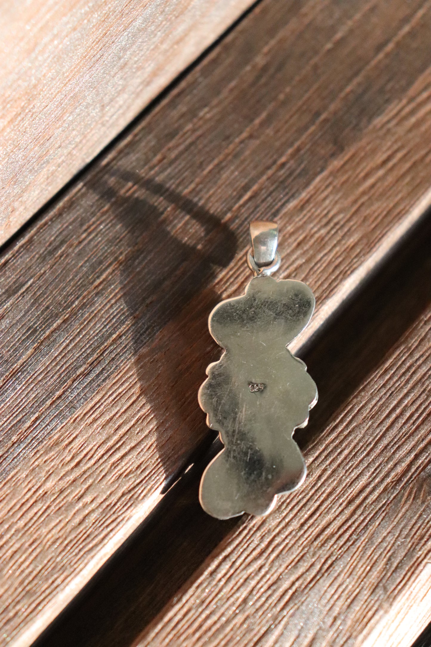 Honey Dahlia & Blue Dahlia Turquoise 3-Stone Pendant