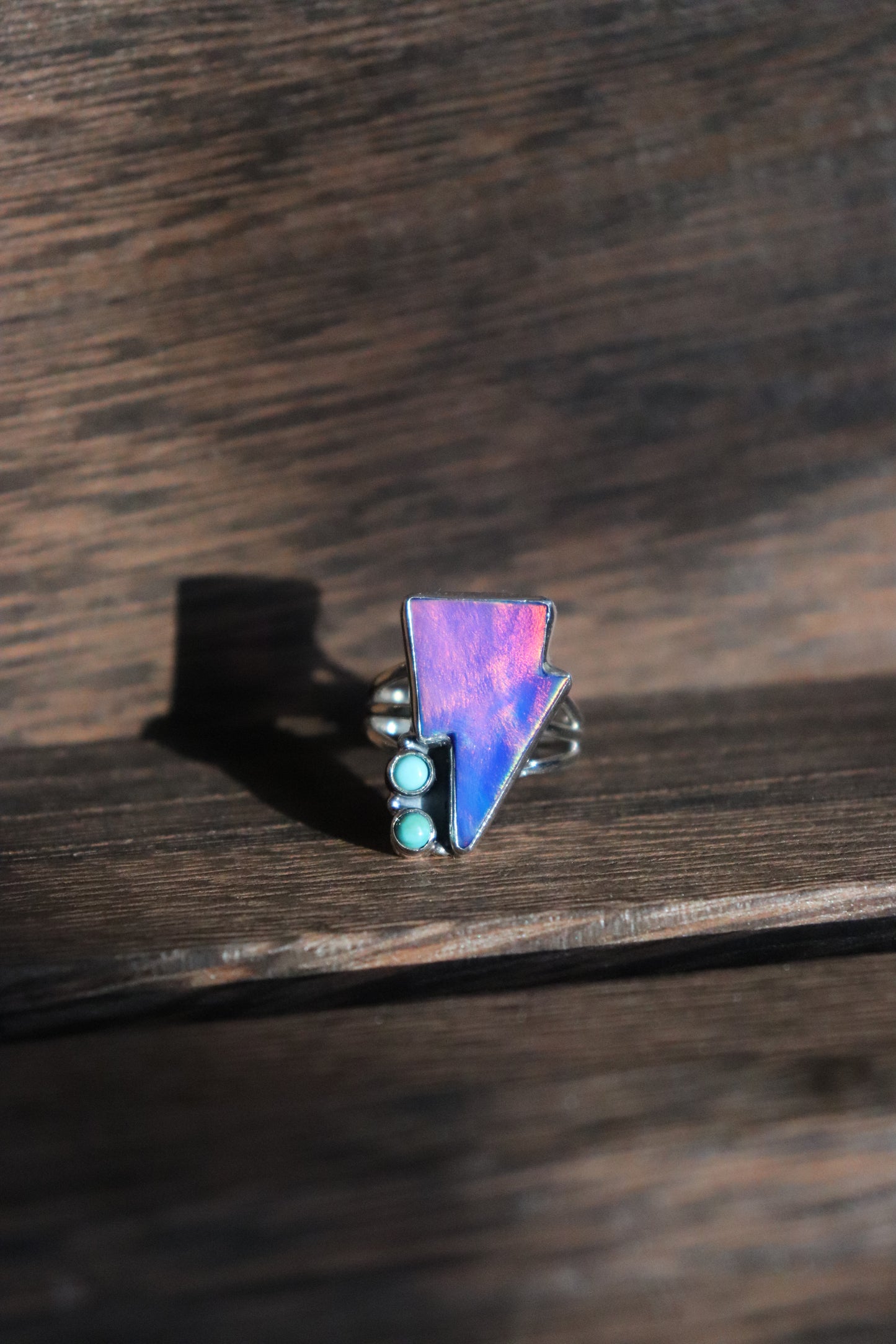 Adjustable Pink Balloon Opal Lightning Bolt Ring