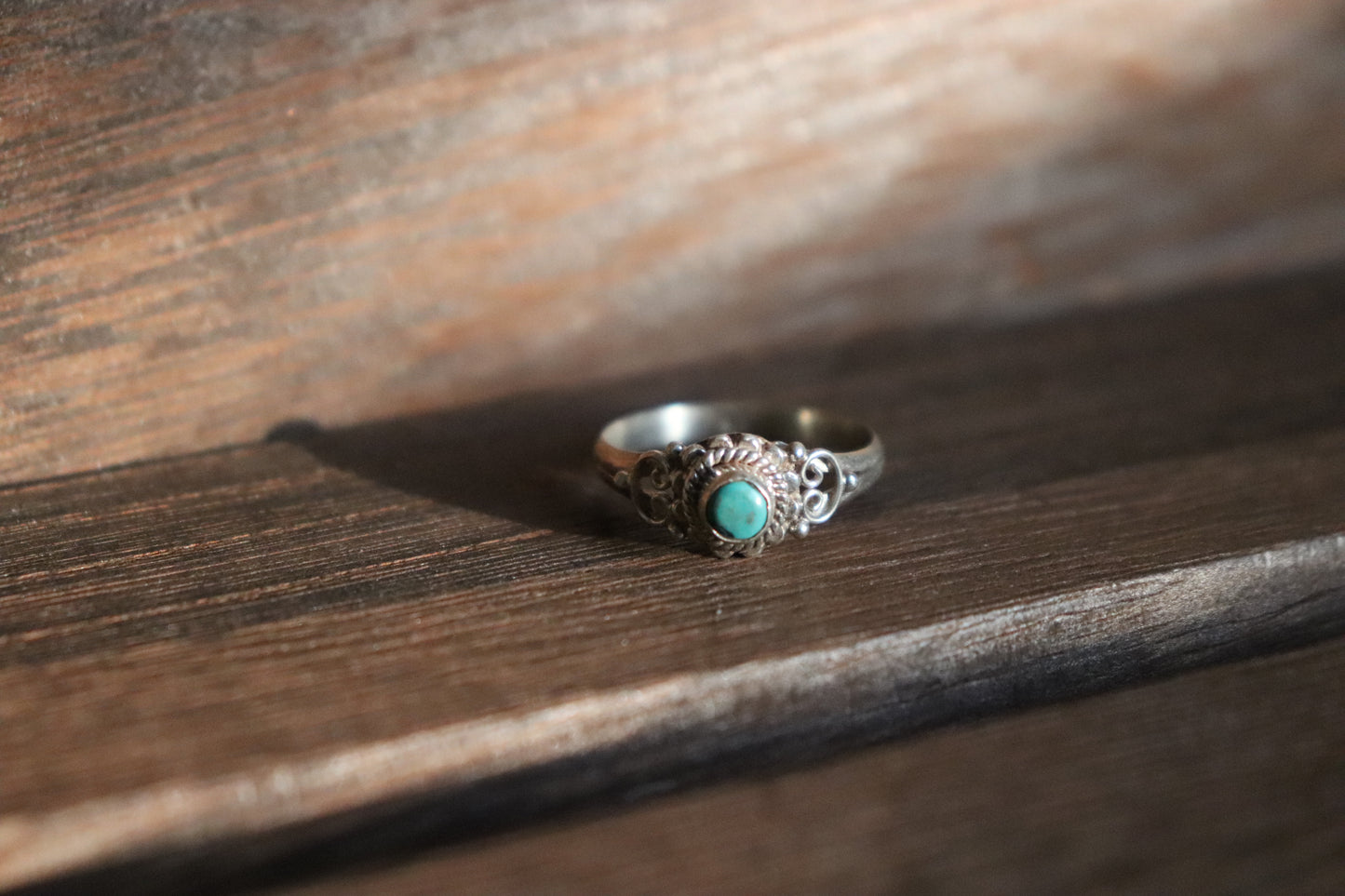 Single Stone Turquoise Ring | Size 8