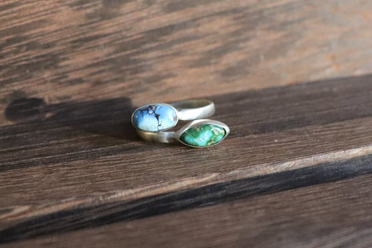 Golden Hills & Sonoran Turquoise Bypass Ring