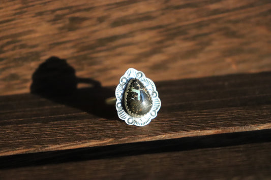 Blackjack Turquoise Ring – Sterling Silver | Size 7
