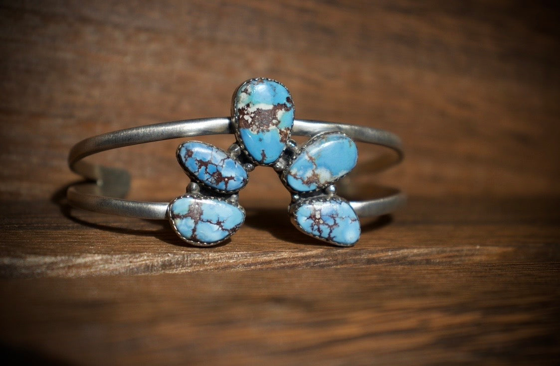 Golden Hills Turquoise Naja Sterling Silver Cuff Bracelet