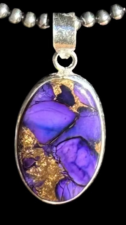 Purple Dahlia Sterling Silver Pendant