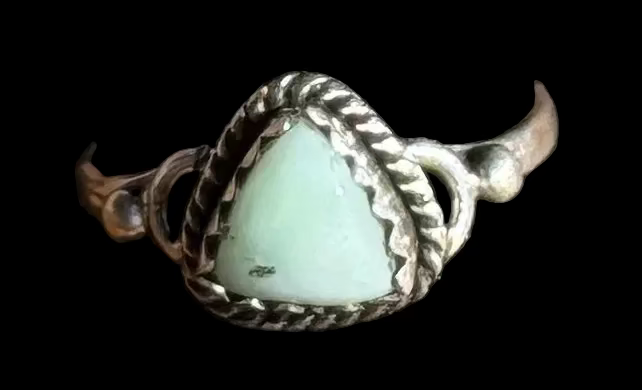 Paloma Turquoise Dainty Sterling Silver Ring | Size 7