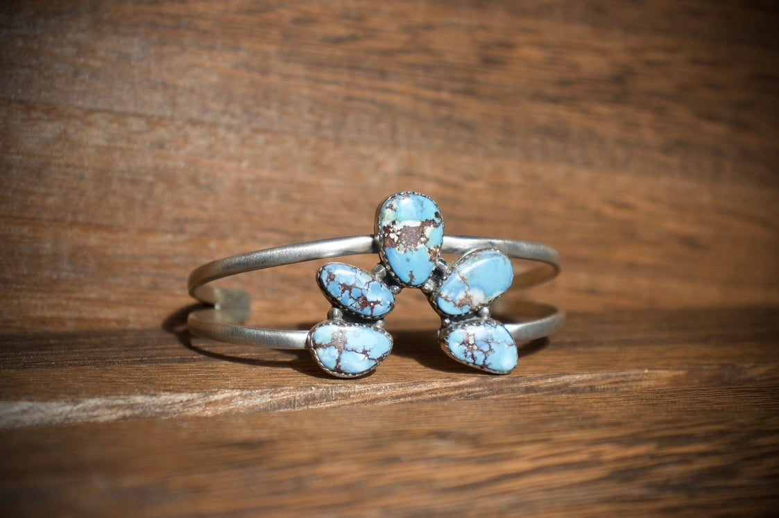 Golden Hills Turquoise Naja Sterling Silver Cuff Bracelet