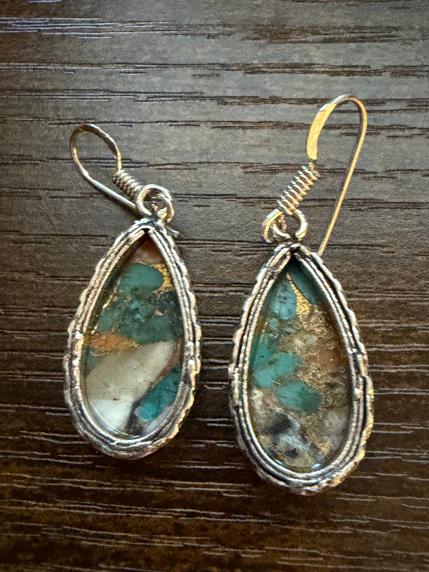 Spiny Oyster Silver Plated Teardrop earrings