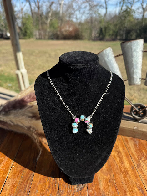 Cotton Candy Naja Sterling Silver Necklace